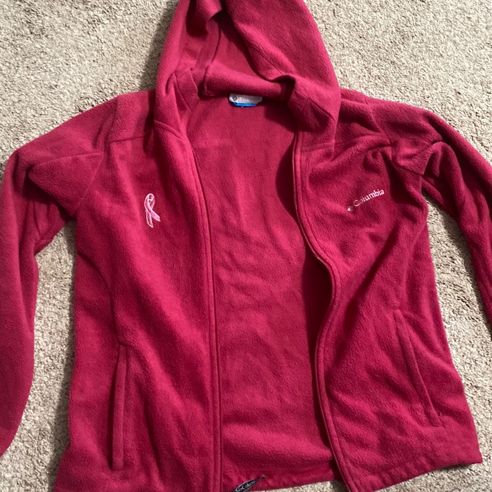 Pink Columbia breast cancer fleece